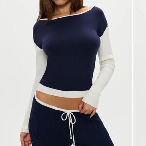 Frankie's Bikinis Vail Off-the-Shoulder Knit Top and Lochlin Pants